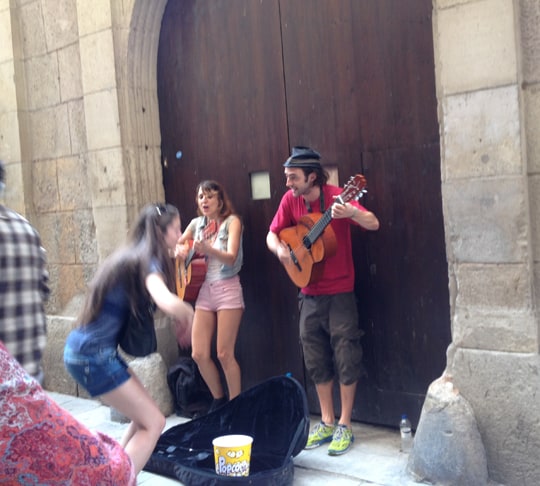 Buskers in Barcelona