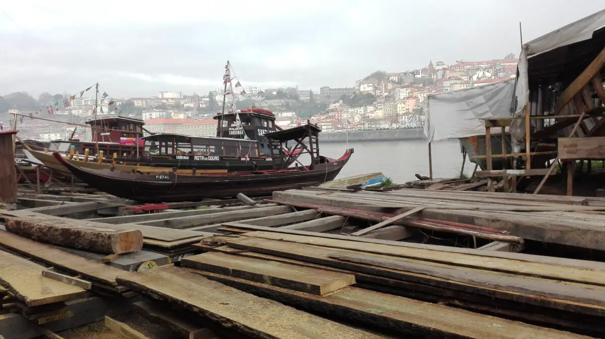 Ships at the docks in Porto.