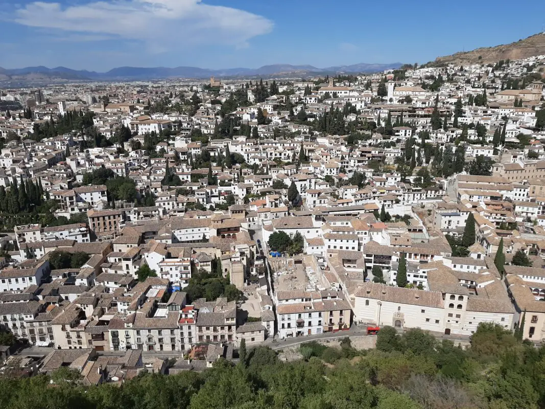 Views of Albaicín from the Alcazaba, Granada.