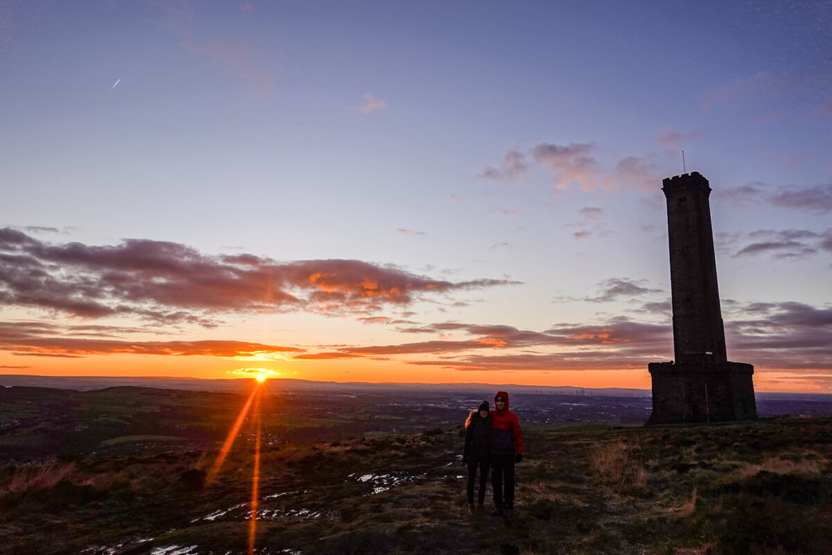 Couple next to Peel Tower