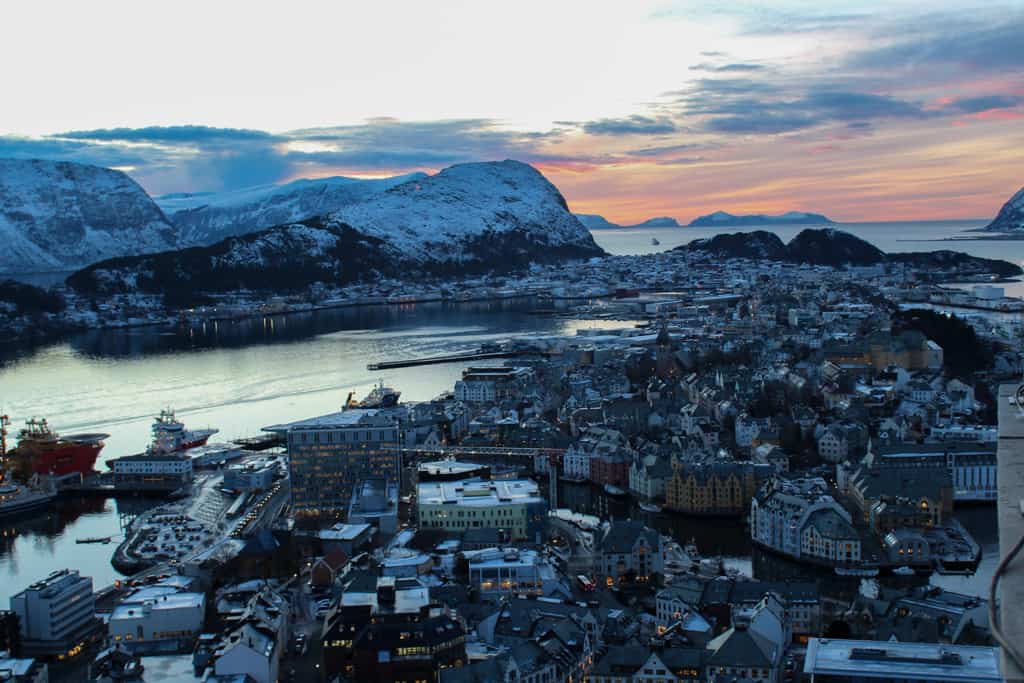 view of Ålesund from Mount Aksla