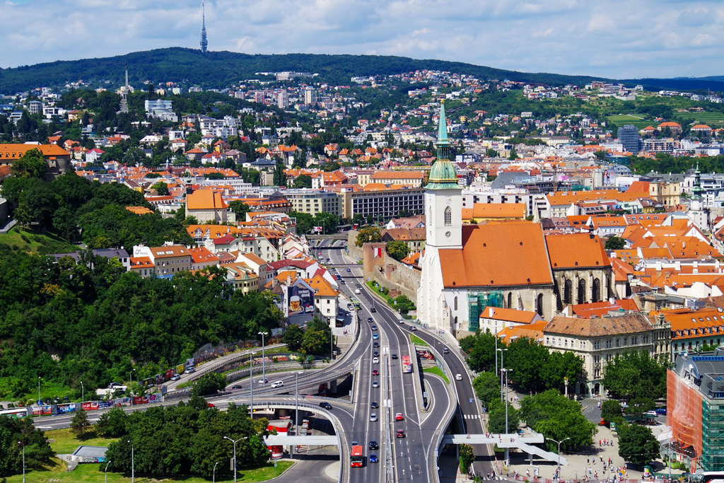 Bratislava is a unique city within Europe. 