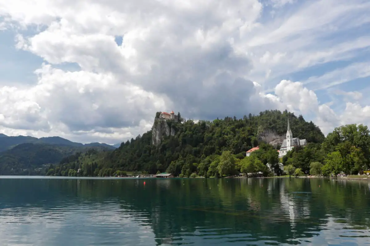 Lake Bled and buildings