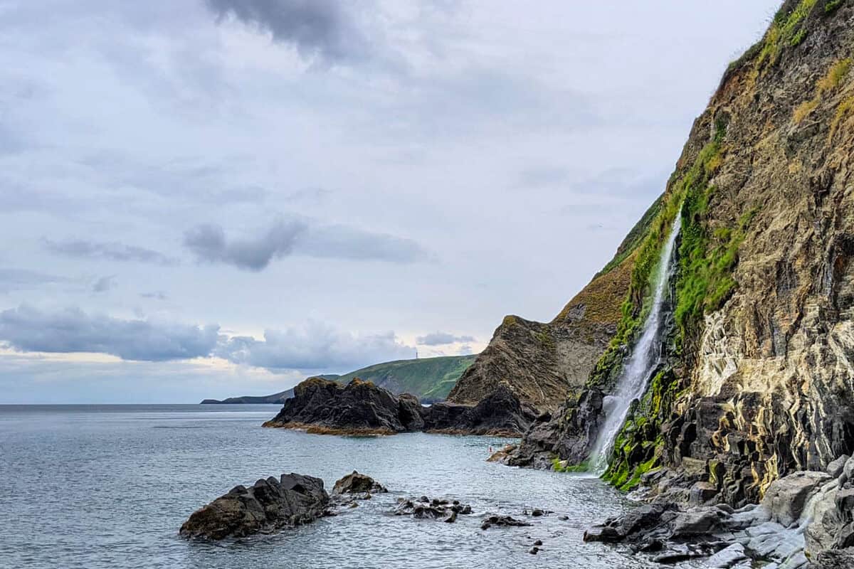 Tresaith waterfall