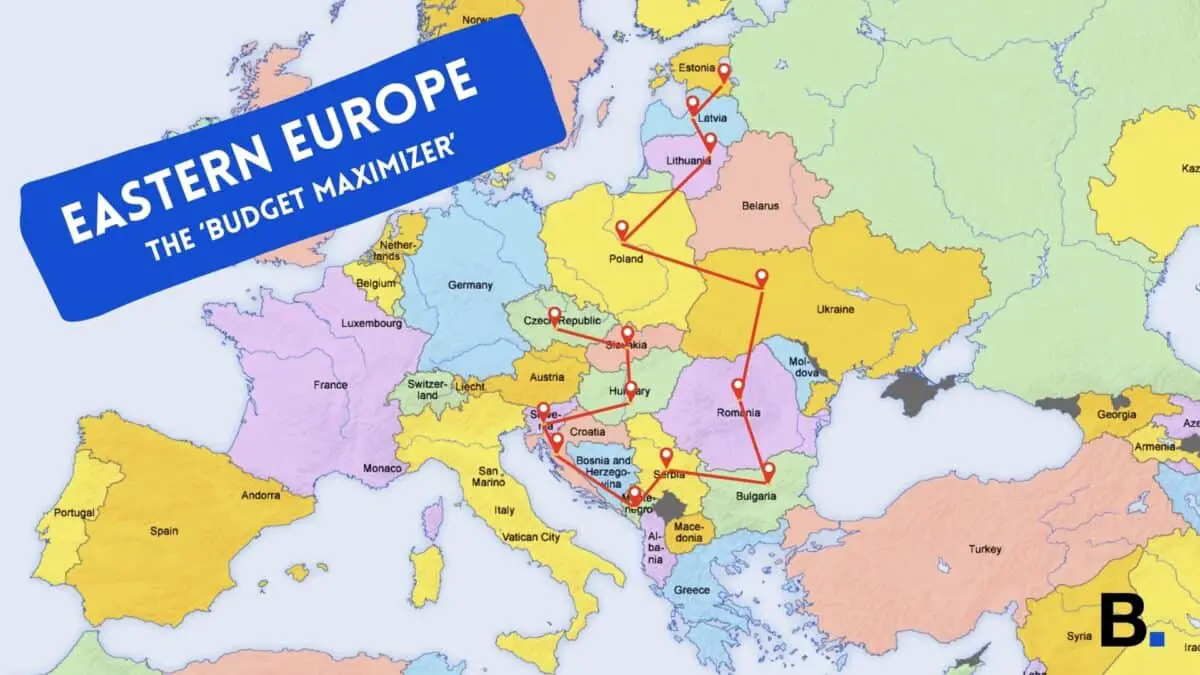 Eastern Europe backpacking route