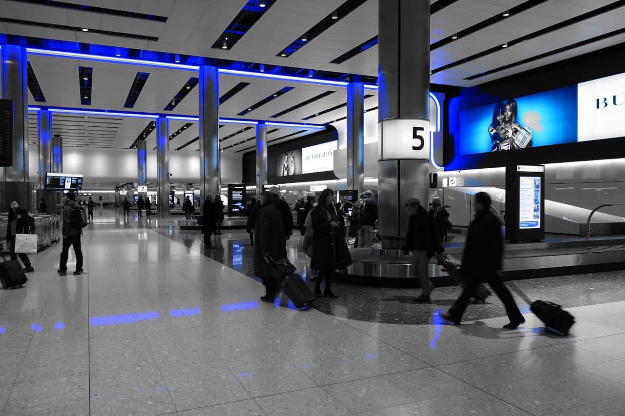 Baggage hall in airport