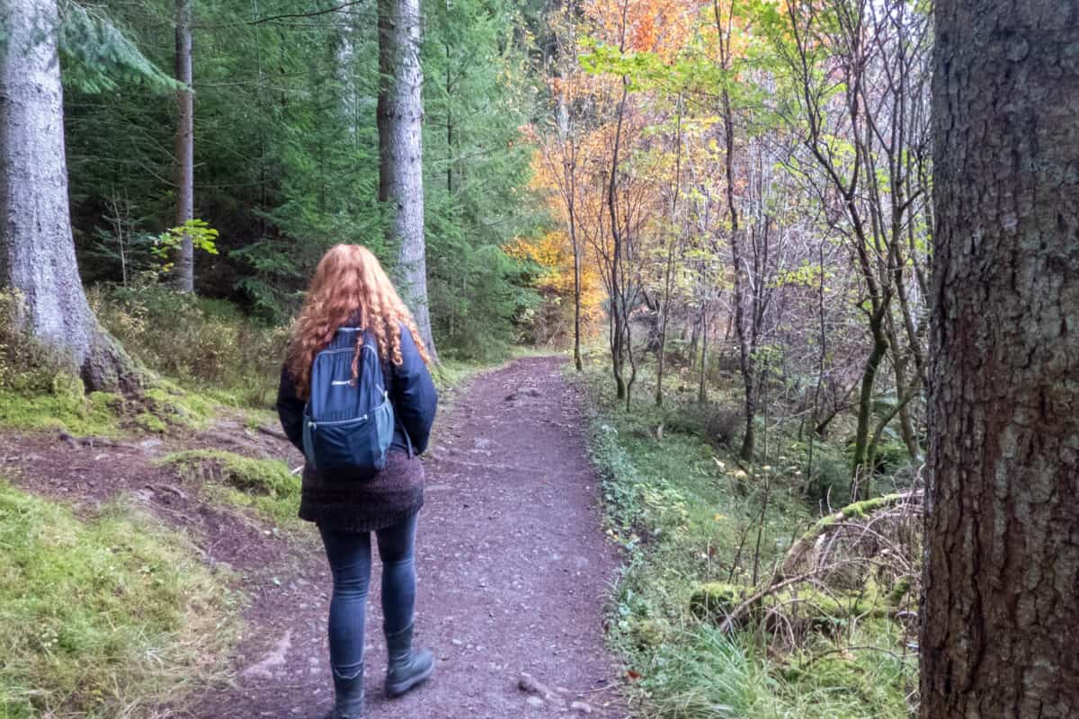 Person walking in Scotland