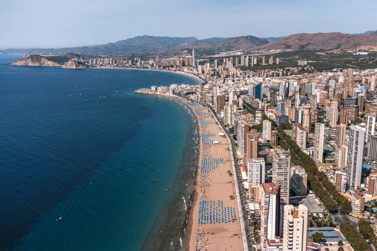 Benidorm Beachfront and city