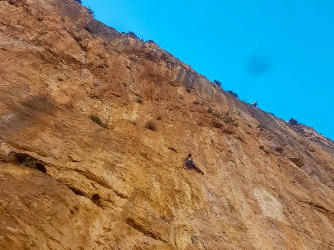Rock climbing in Chulilla