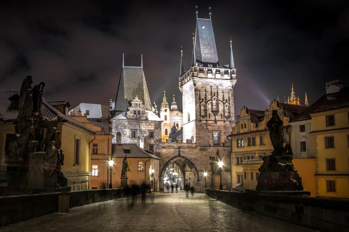 Prague at night