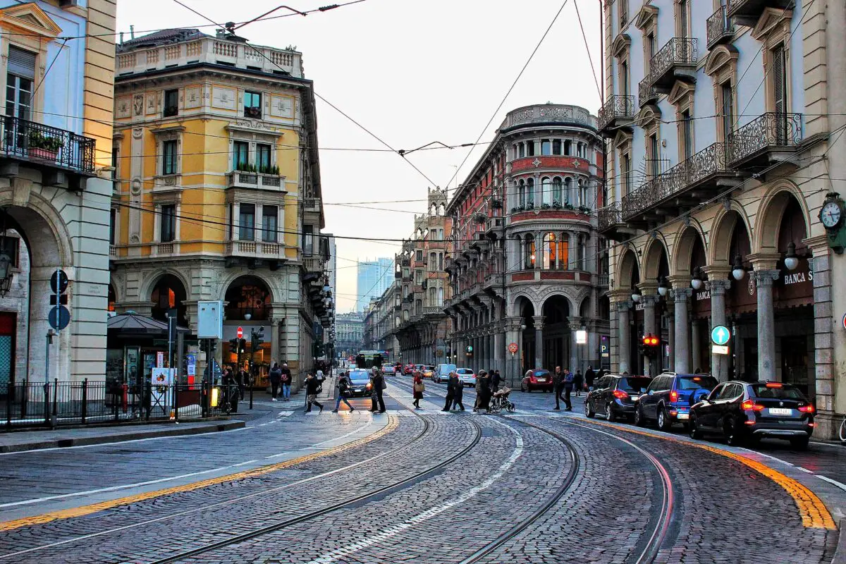 Torino streets in Italy