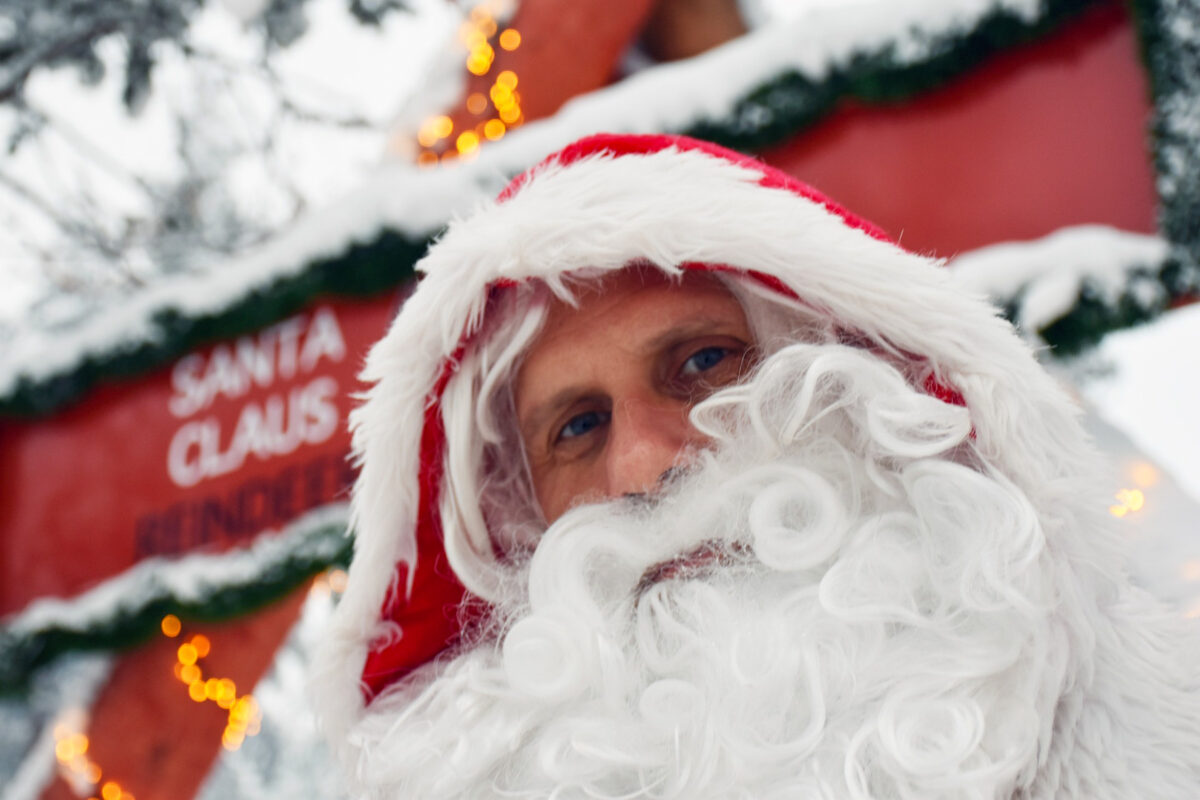 Santa Claus at Finnish Christmas Market